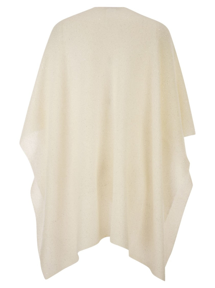 Fabiana Filippi Open Cape In Mohair And Alpaca