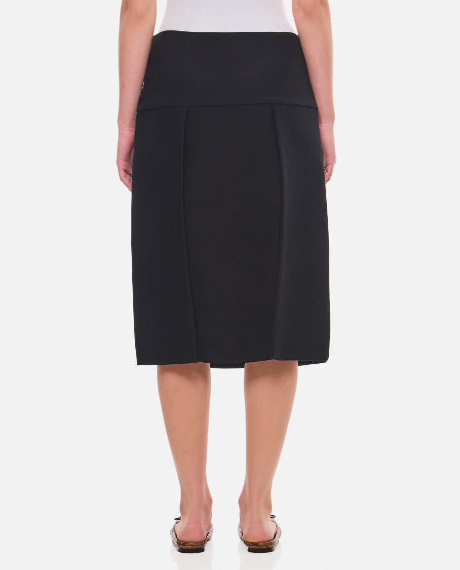 Khaite Kick-Pleat Midi Skirt