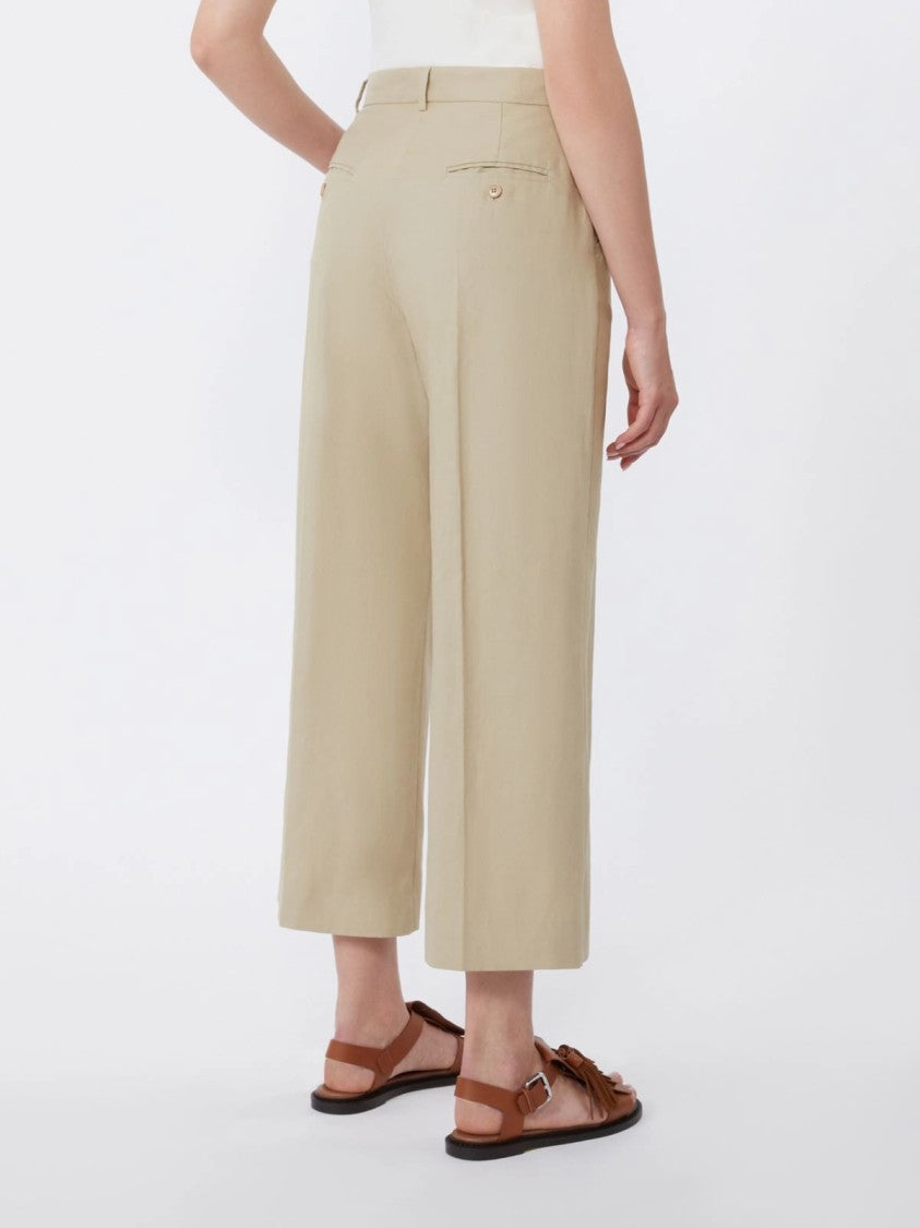 Max Mara Wide-Leg Cropped Pants With High Waist