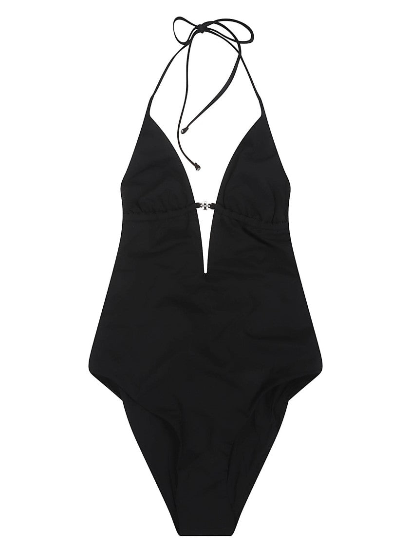 Tory Burch Black One-Piece Swimsuit With Knot Closure