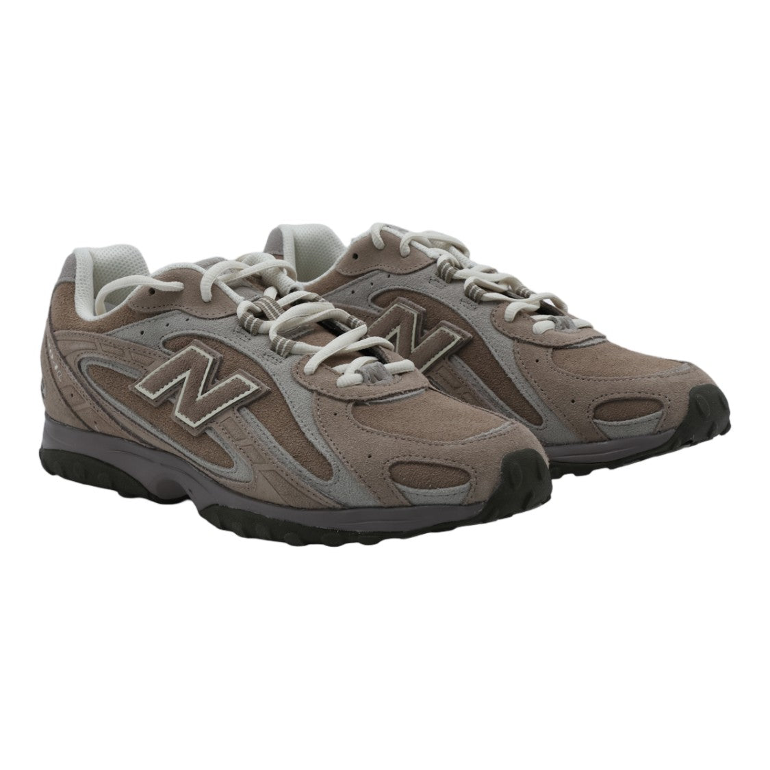 New Balance Layered Brown Sneakers With Suede And Mesh Construction