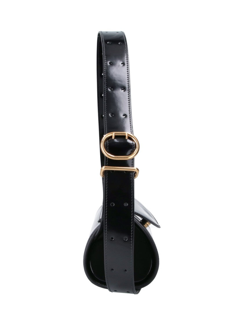 Jil Sander Black Calfskin Cannolo Large Shoulder Bag