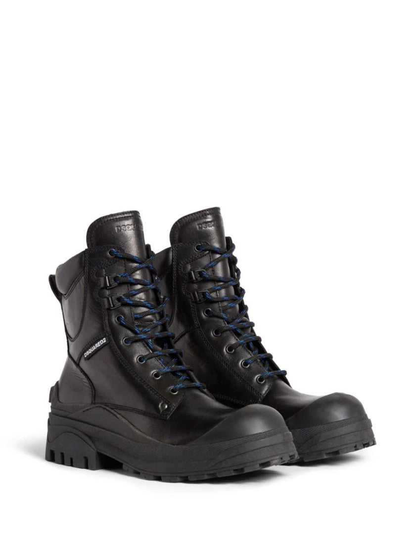 Dsquared2 Panelled-Design Leather Boots