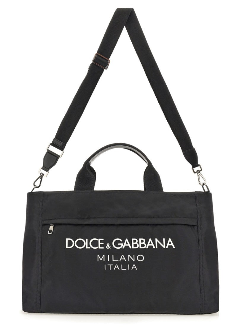 Dolce & Gabbana Borsone In Nylon Con Logo