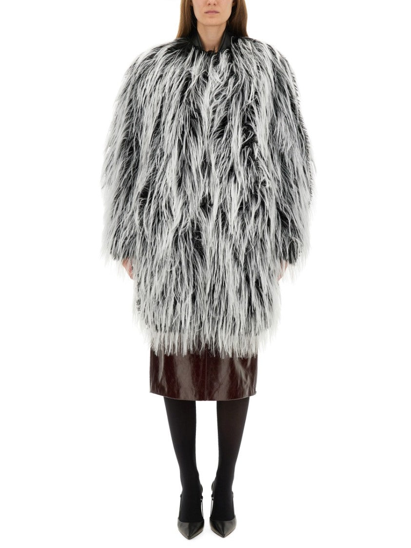 Sportmax Now1234 Oversized Faux Fur Jacket