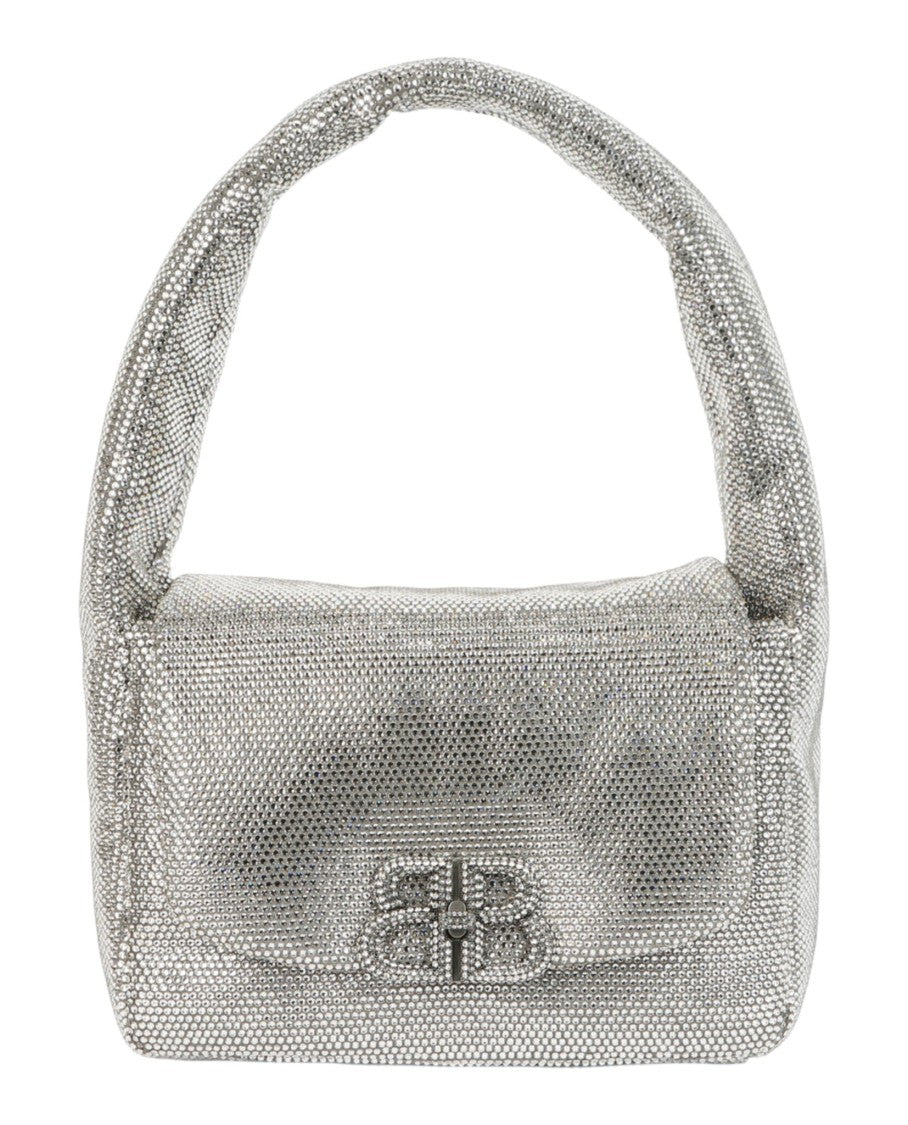 Balenciaga Small Monaco Sling Bag In Strass