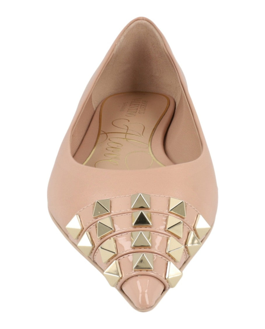 Valentino Rockstud Alcove Leather Ballet Flats