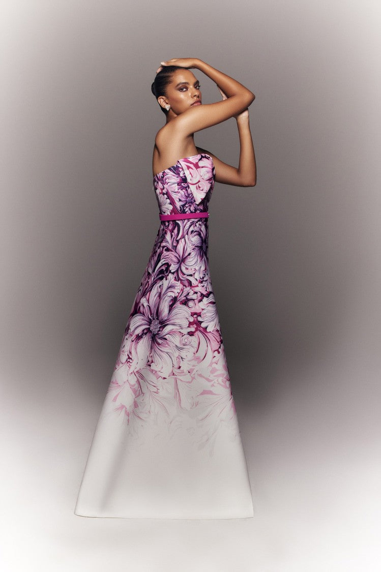 Saiid Kobeisy Sk Jet Black Strapless A-Line Dress