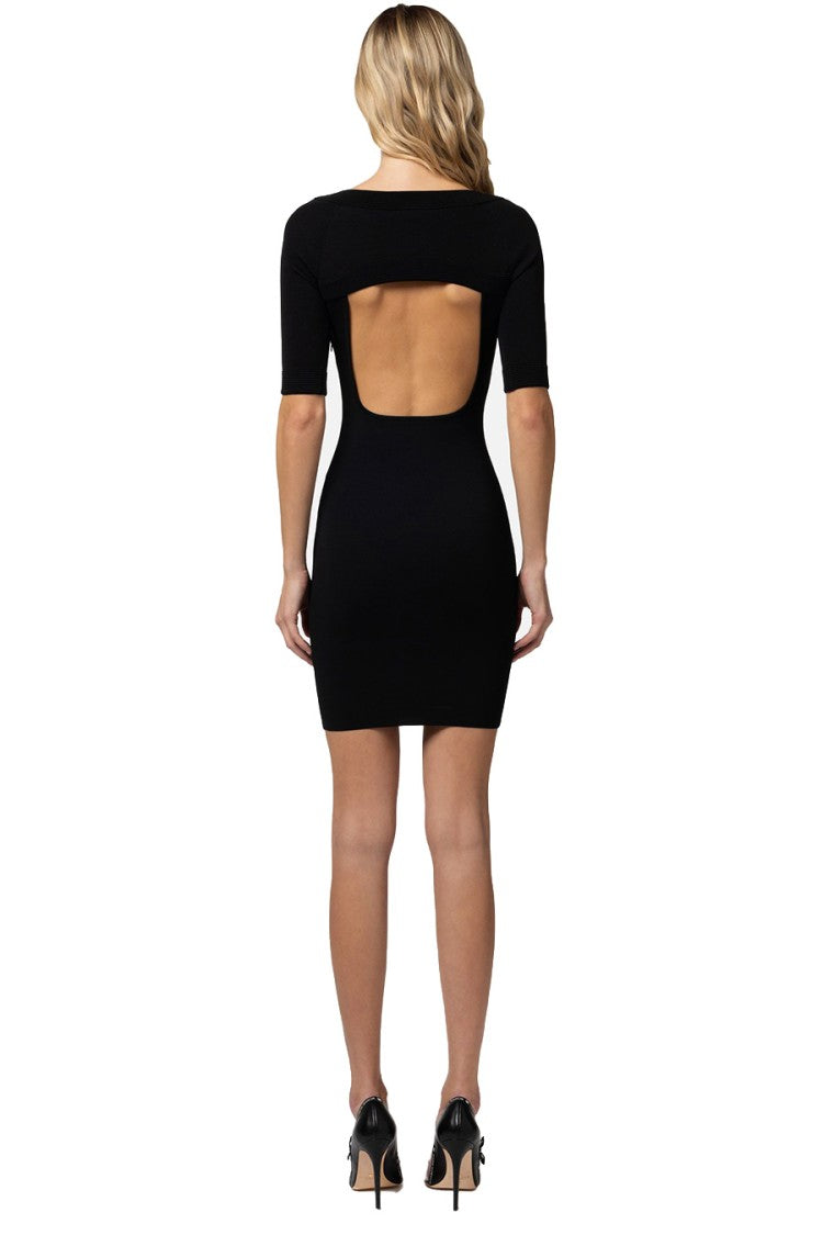 Elisabetta Franchi Black Mini Dress