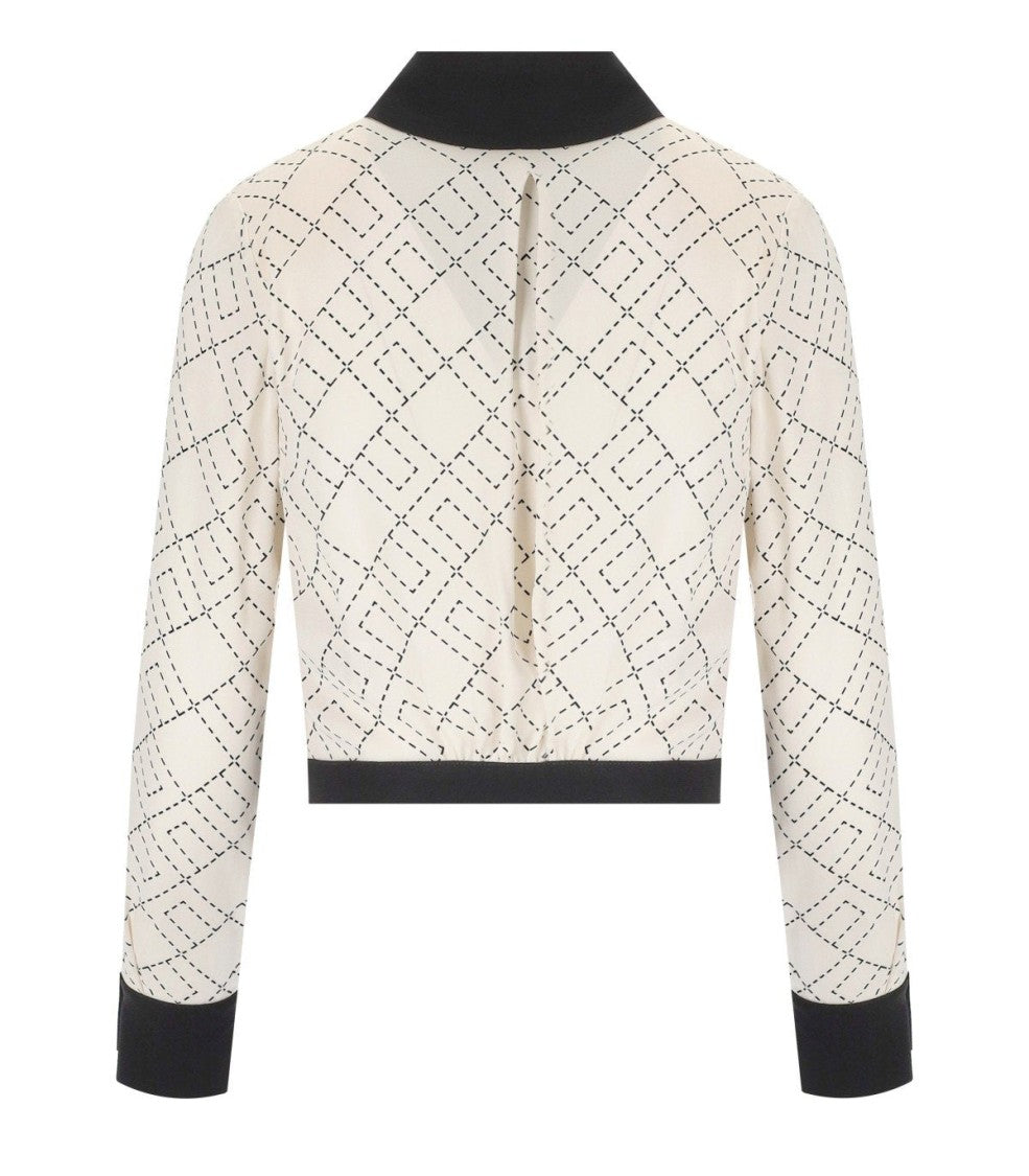 Elisabetta Franchi Milk Bicolored Shirt
