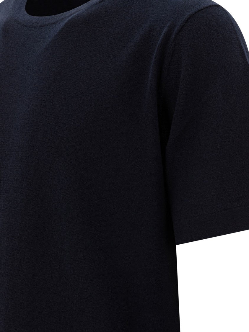 Vince Short-Sleeved Sweater In Merino Wool