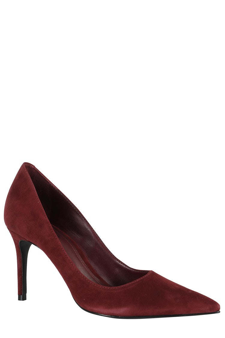 Schutz Burgundy Suede Pumps With Pointed Toe