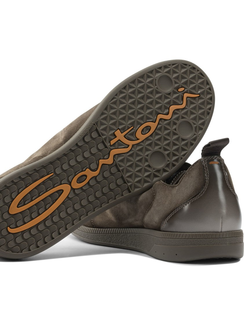 Santoni Sneaker With Elastic Laces
