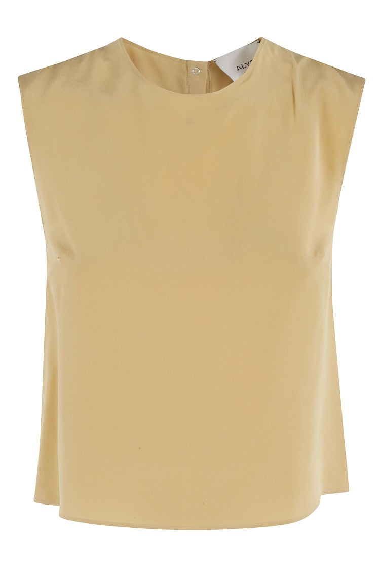 Alysi Silk Hand Sleeveless Top