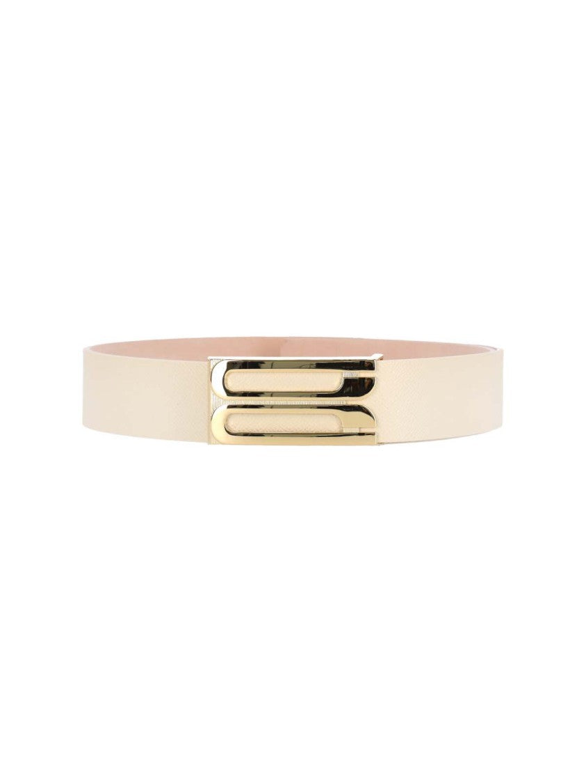 Victoria Beckham "Jumbo Frame" Belt White
