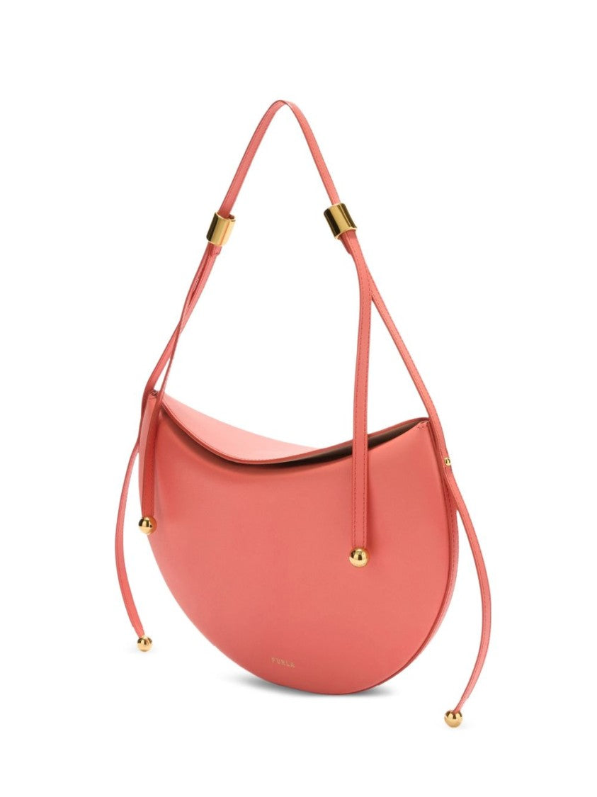 Furla Crescent-Shaped Pink Furla Shoulder Bag