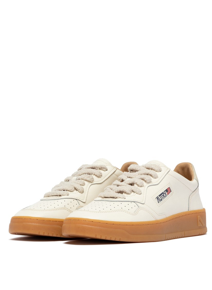 Autry Low-Top Sneakers With Nubuck Accents And Textured Sole
