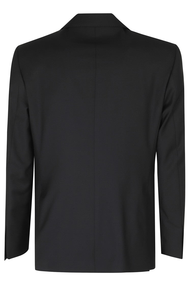 Tagliatore Black Sallia Single-Breasted Flap Pockets Wool Suit