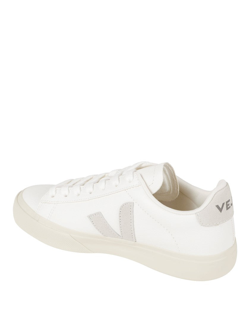 Veja Low-Profile White Sneakers With Subtle Grey Accents
