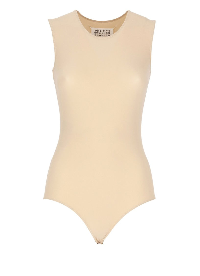Maison Margiela Sleek Sleeveless Body With Stud Button Fastening