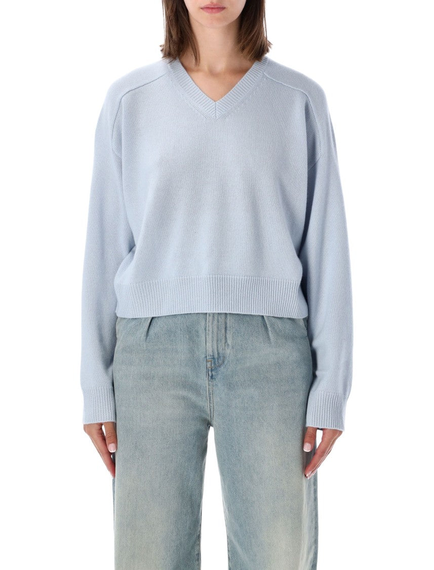 Loulou De Saison Anzor V-Neck Cashmere Boxy Sweater