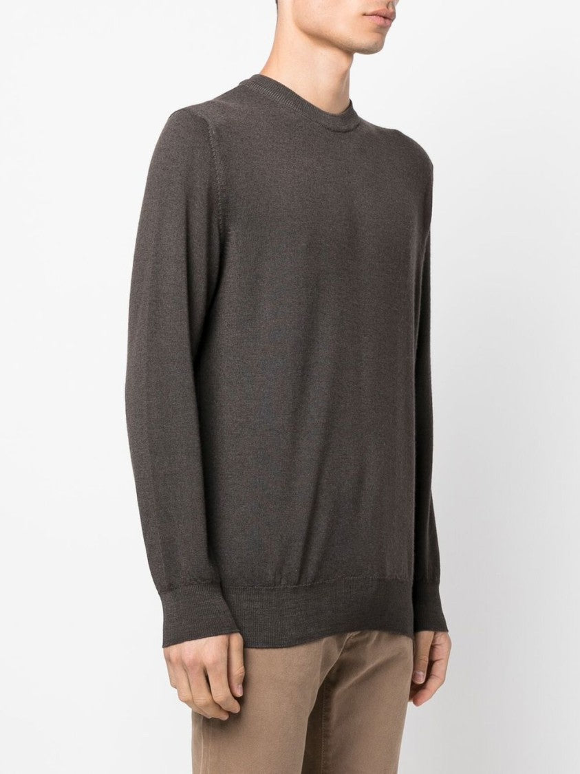 Paul & Shark Crew Neck Sweater In Extra-Fine Merino Wool