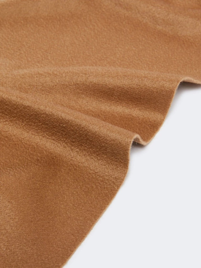 Max Mara Warm Camel Wsdalia Cashmere Fringed Scarf