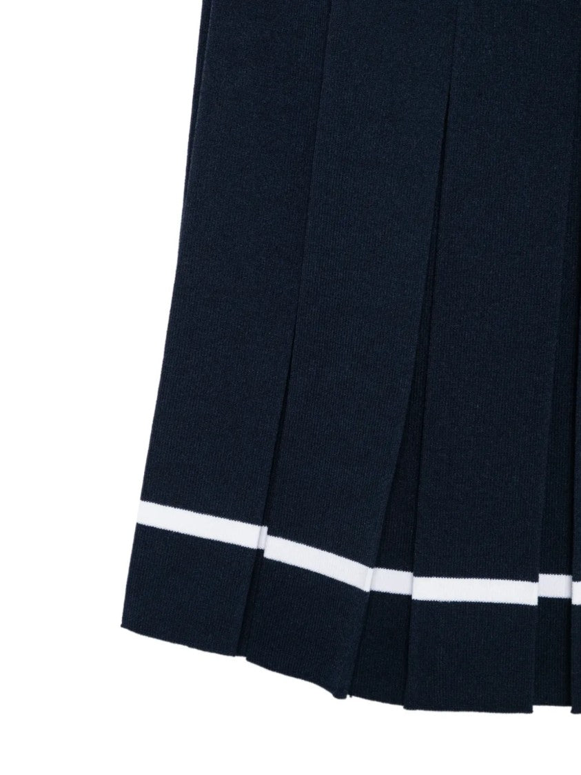 Iceberg Mini Pleated Sporty Stripe Skirt