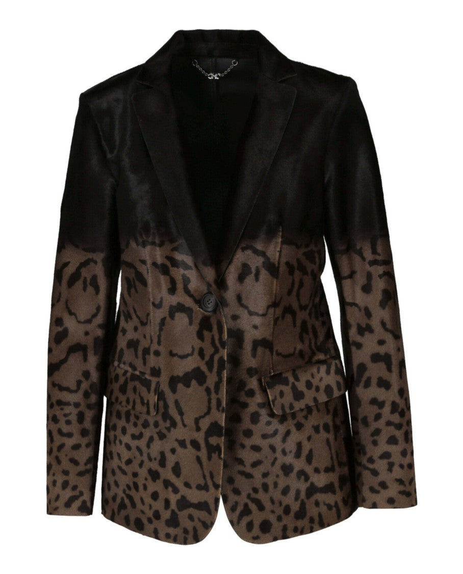 Ferragamo Salvatore  Single Breasted Leopard Blazer