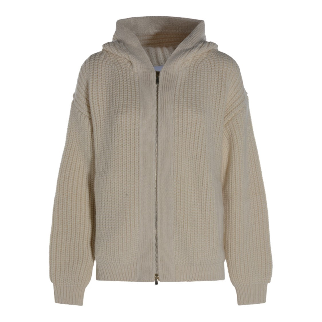 Malo Knit Sweater With Full Front Zipper