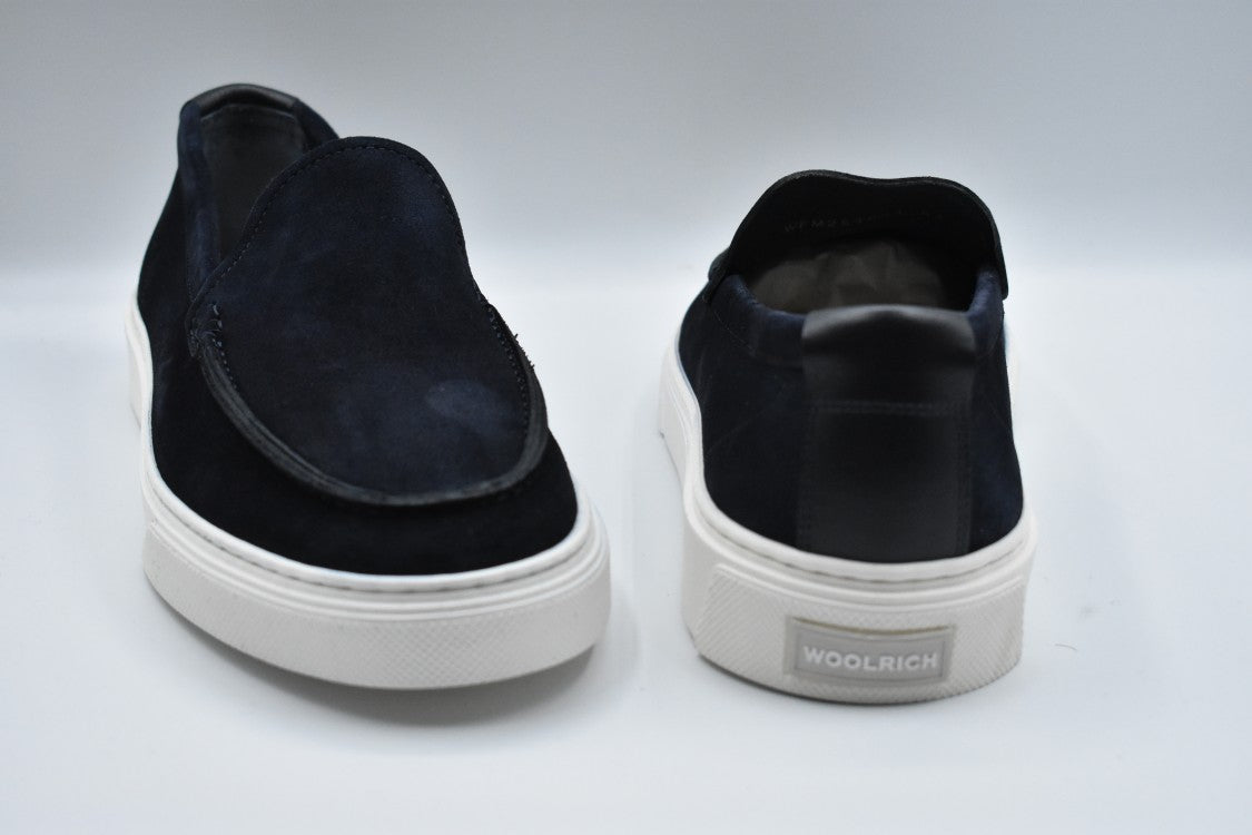 Woolrich Low Blue Shoes With Smooth Upper