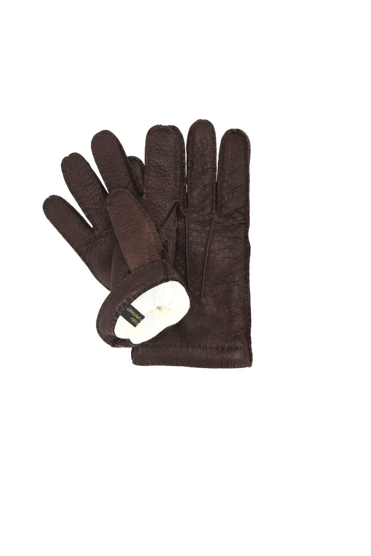 Restelli Peccary Cashmere-Lined Gloves