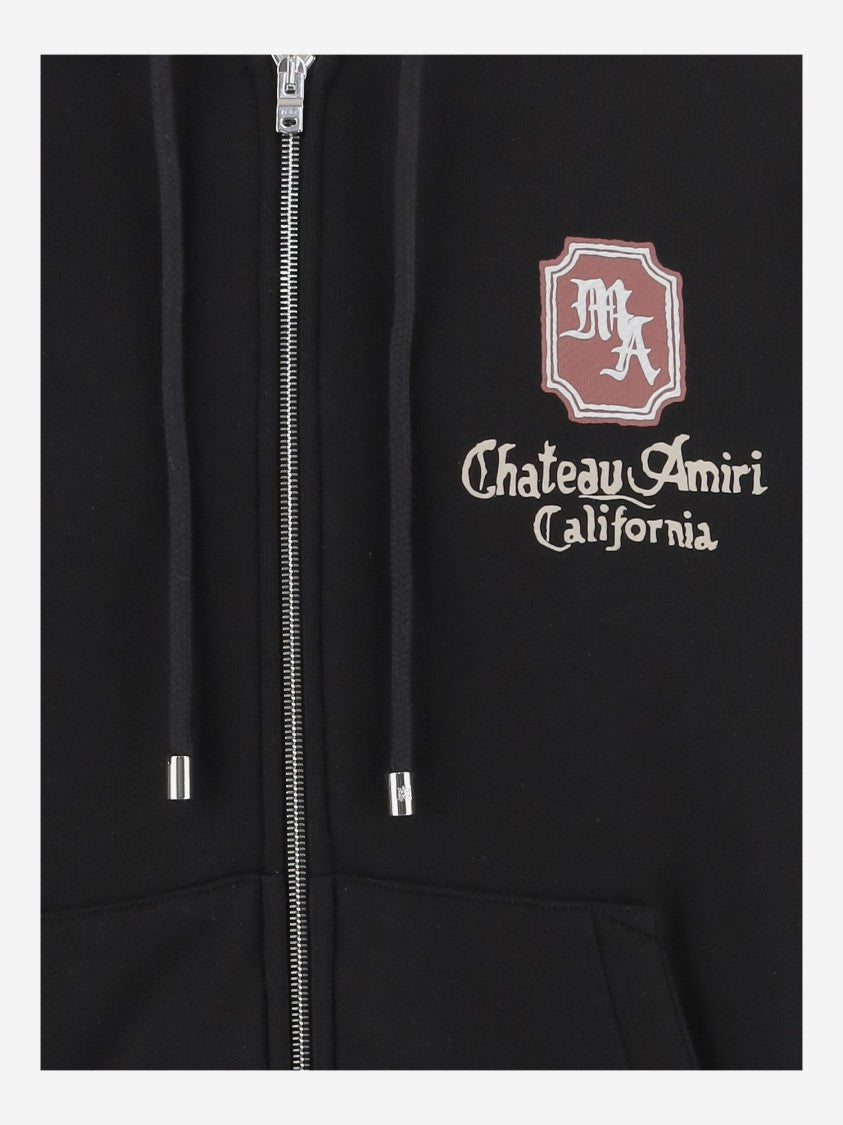 Amiri Cotton Hoodie With Front Zip