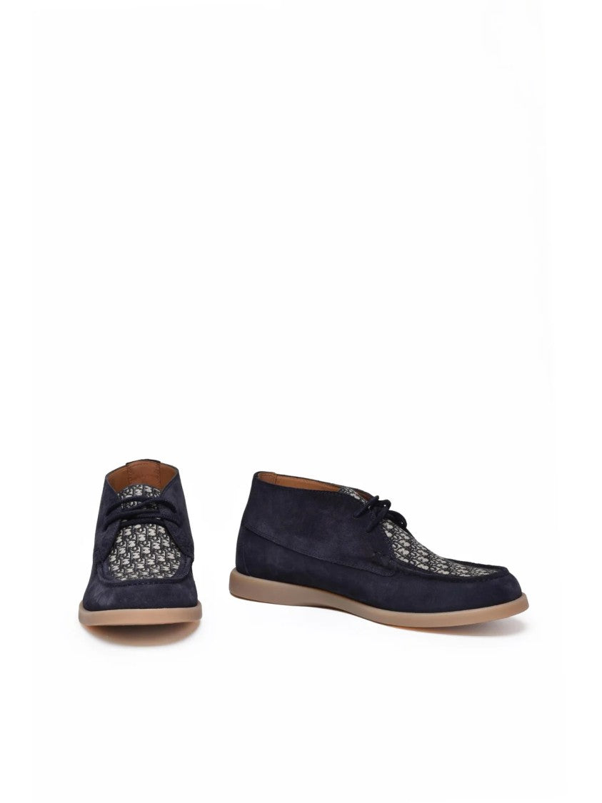 Dior Blue Granville Suede Loafers