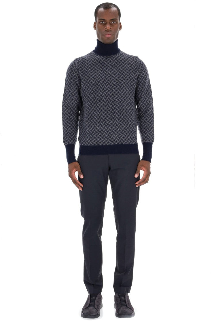 Drumohr Biscottino Pure Cashmere Turtleneck Sweater