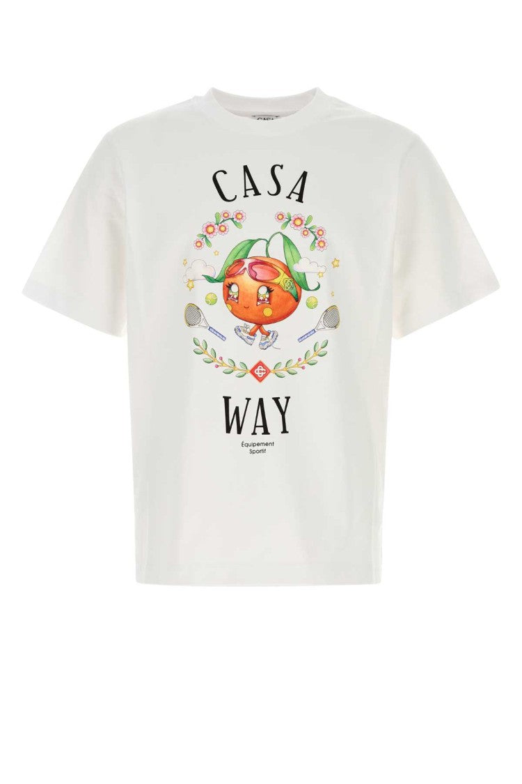 Casablanca Graphic Print Cotton T-Shirt With Casa Way Design
