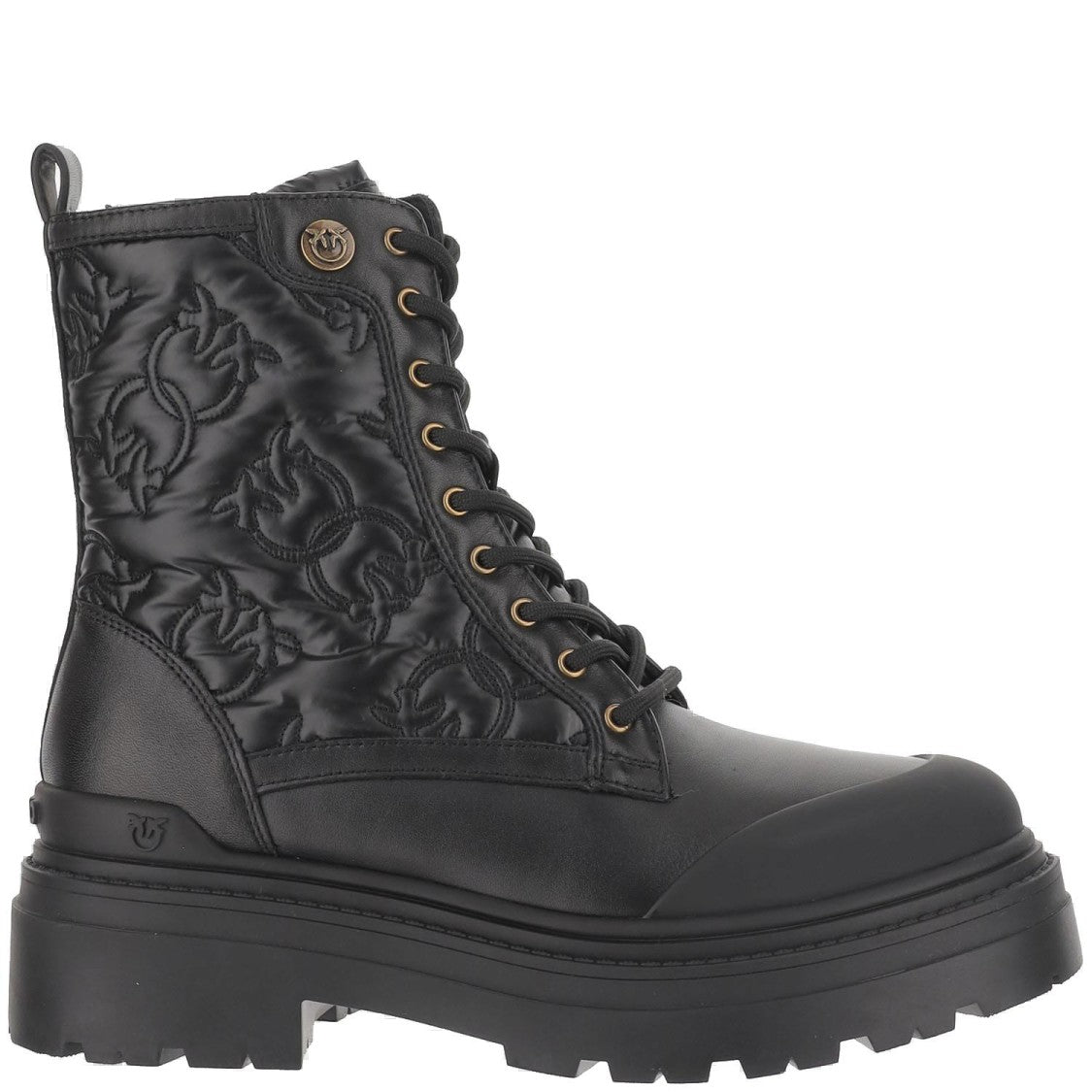 Pinko Quilted Leather Ankle Boots