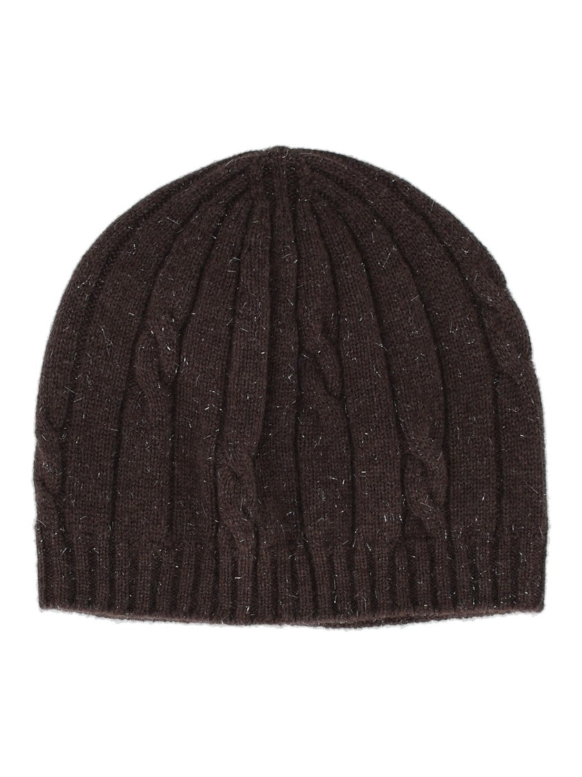 Peserico Speckled Cable Knit Hat