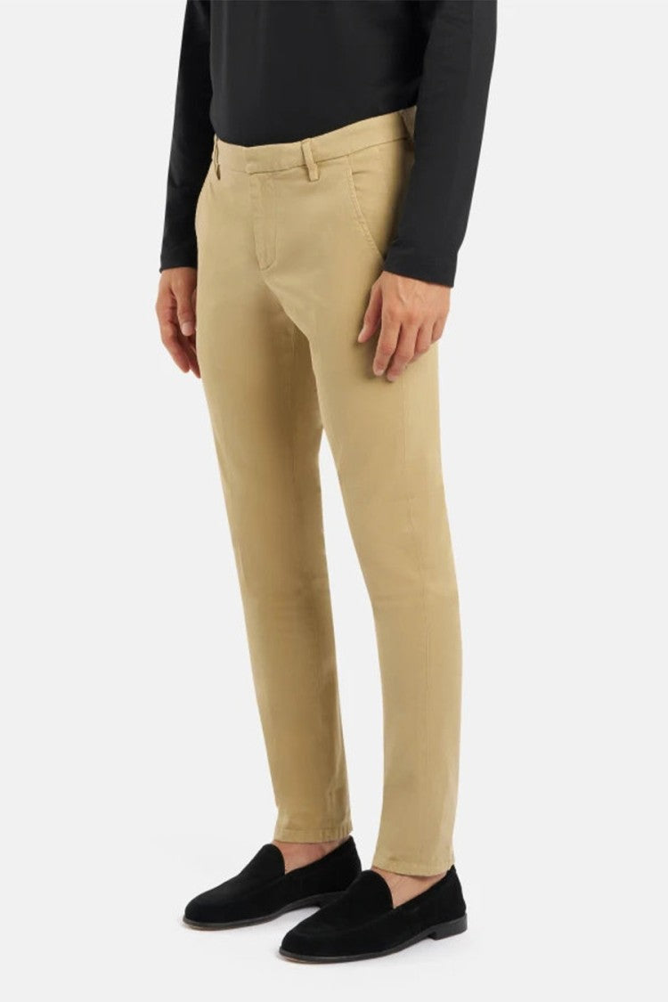Dondup Brown Cuffed Chino Trousers