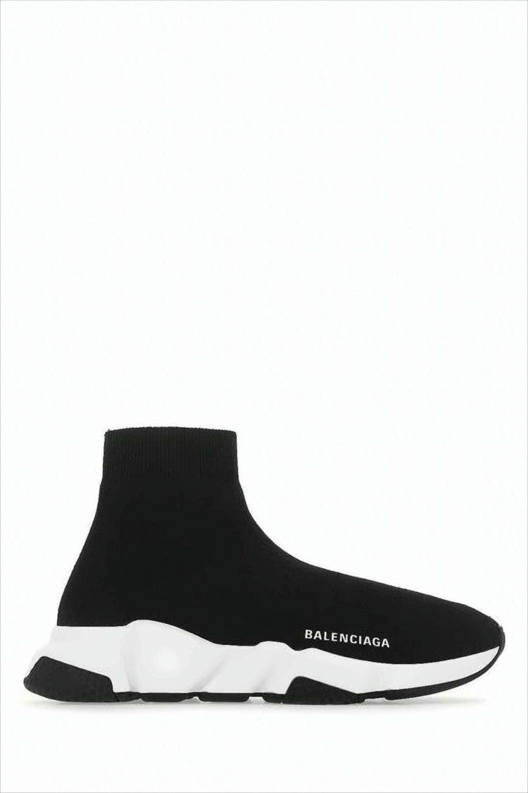 Balenciaga Sock-Style Sneakers With Contrasting Thick White Sole