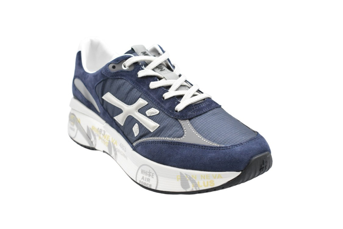 Premiata Blue Lightweight Stability Cushioned Low Shoes