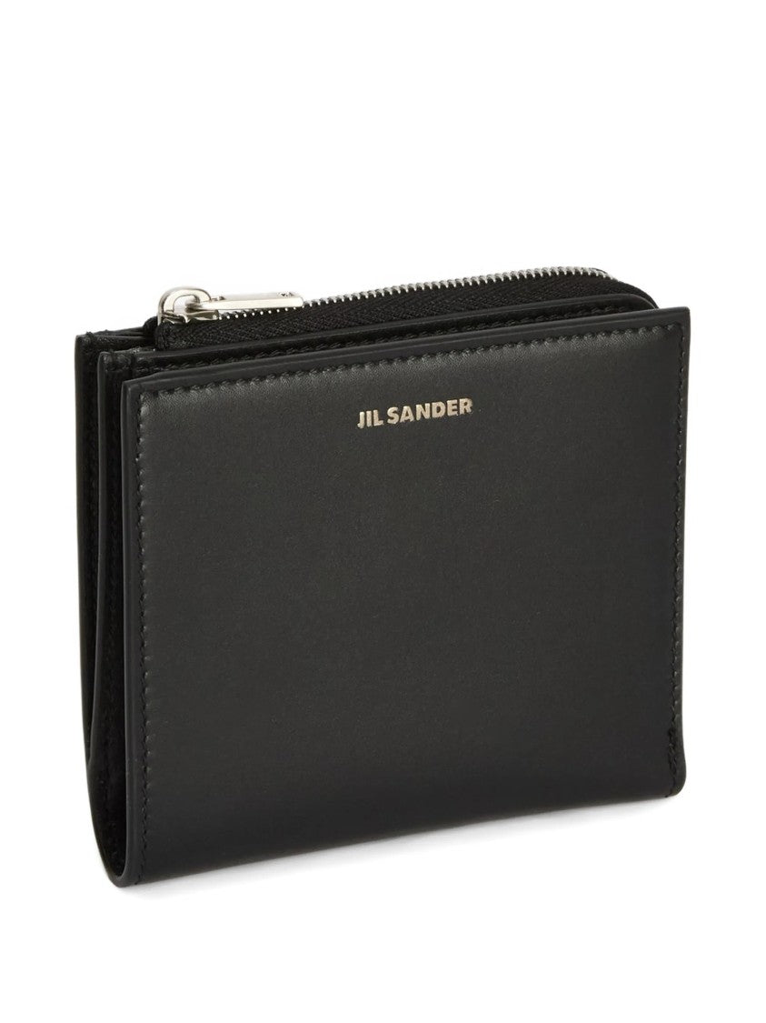 Jil Sander Compact Minimalist Portafoglio Metallic Wallet