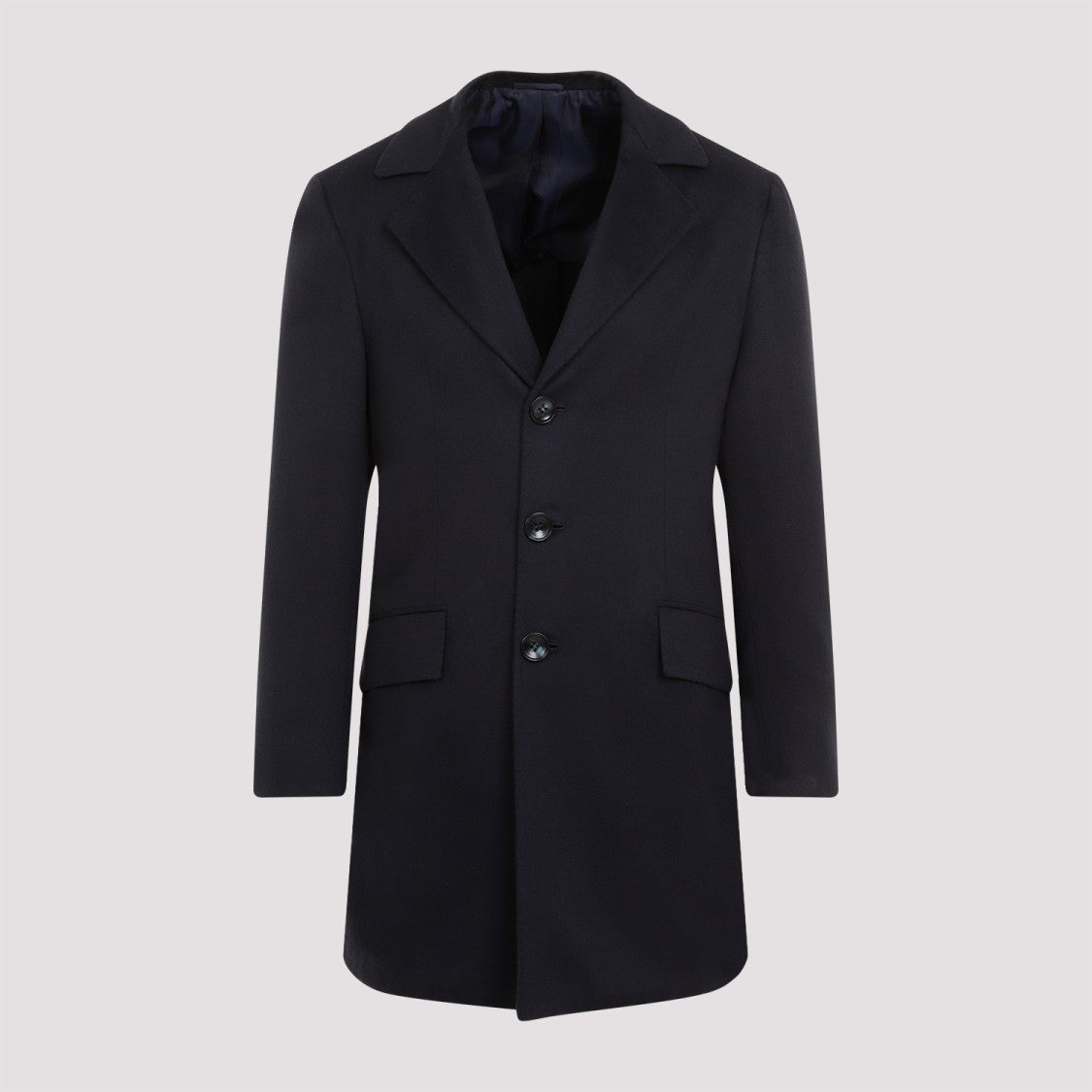 Kiton Blue Cashmere Caban Coat