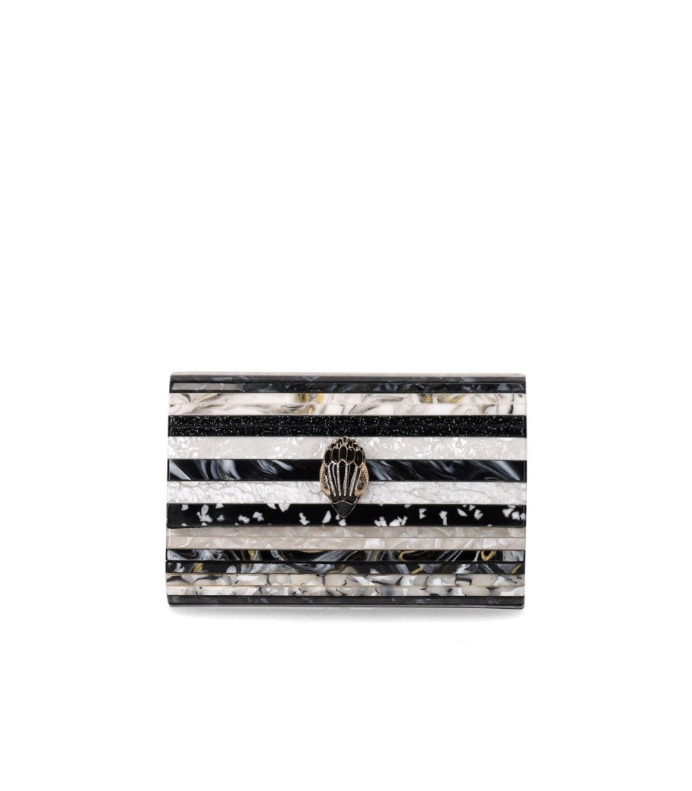 Kurt Geiger Party Eagle Black White Clutch Bag