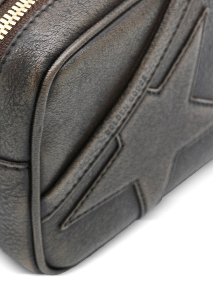 Golden Goose Rectangular Leather Mini Star Bag With Textured Finish