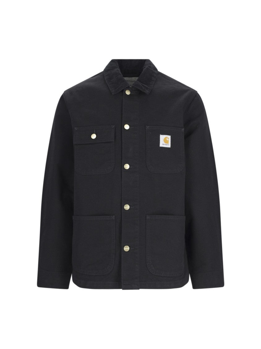 Carhartt Wip Black Michigan Cotton Shirt Jacket