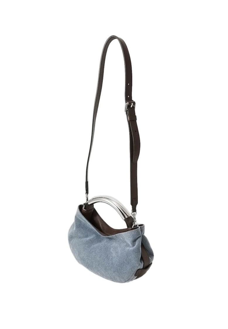 Moschino Textured Denim-Inspired Moschino Tote Bag
