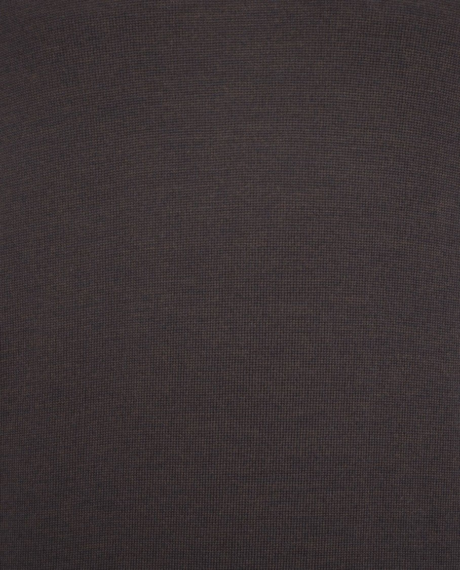 Kangra Grey Turtleneck Sweater With Ribbed Details