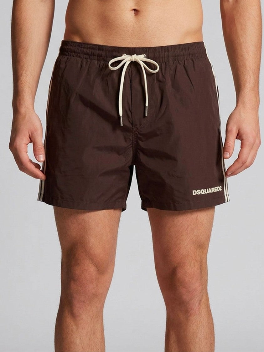 Dsquared2 Logo Boxer Midi Swim Shorts
