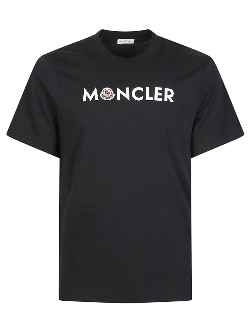 Moncler Black Logo Printed Cotton T-Shirt
